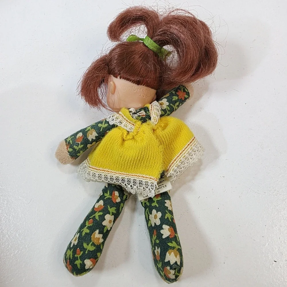 Vintage 1975 Mattel Honey Hill Bunch Sweetlee Baby Doll Girl Mini Plush Red Hair